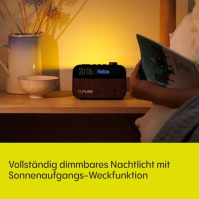 Radiobudík Pure Moment do ložnice a kanceláře (digitální rádio DAB+/FM, Bluetooth, bílý šum, světlo pro buzení, noční světlo, bu